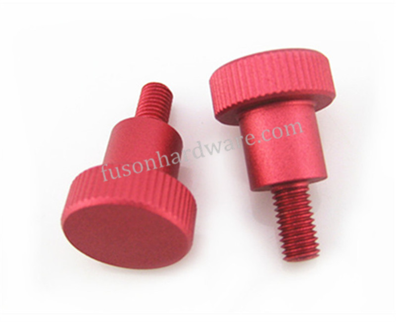 Red anodized Thumb Screws, Aluminium Thumb screws