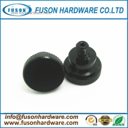 Knurled Head Thumb Screw with holes Anodized Black/Aluminum CNC Lathes Parts, Black Aluminum Thumb Screws with two holes